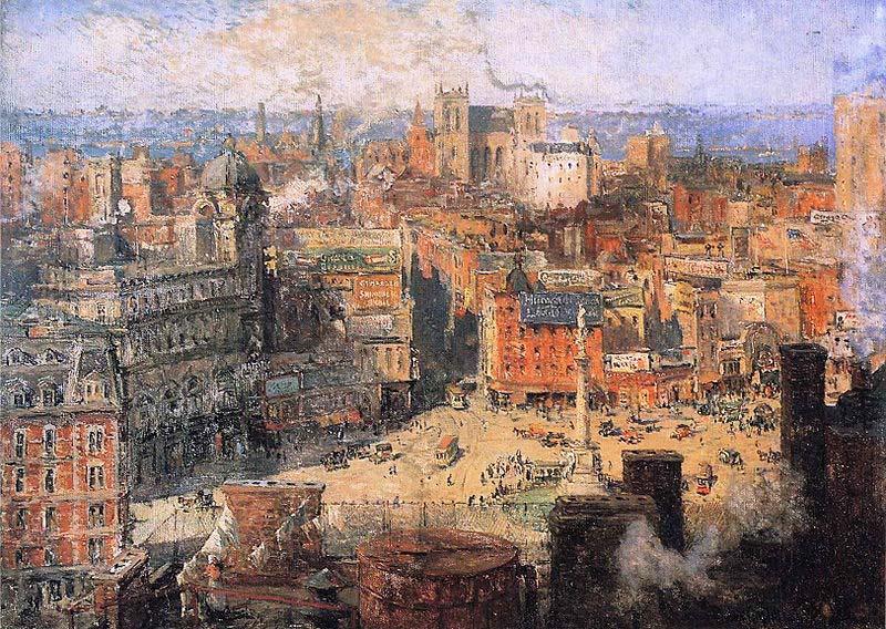 Colin Campbell Cooper Columbus Circle Germany oil painting art